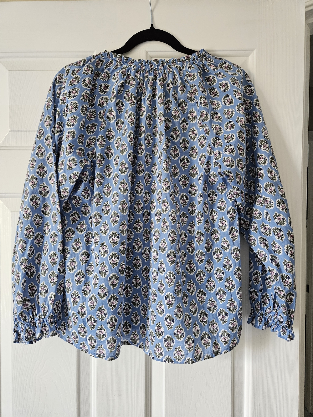 J. Crew Light Blue Floral Peasant Blouse - Picture 5 of 7